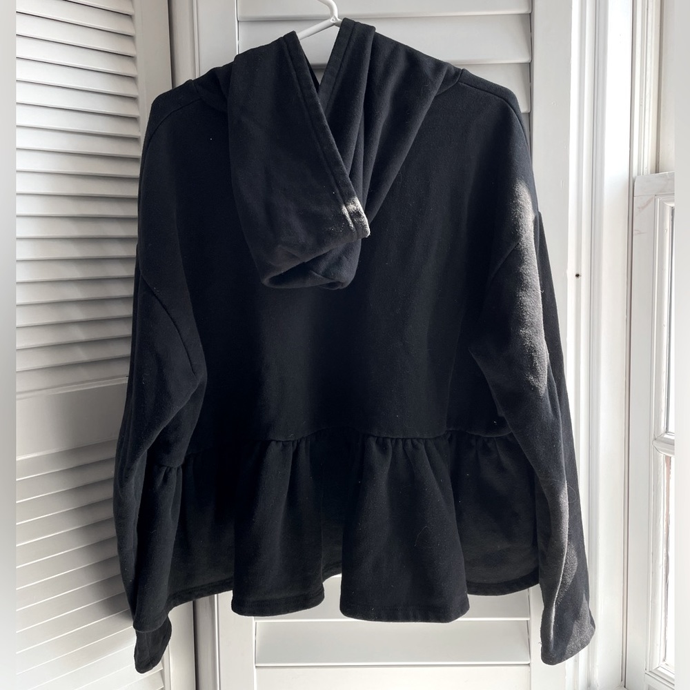 URBAN OUTFITTERS black peplum hoodie